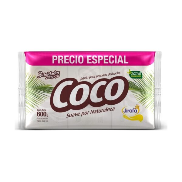 Jabón Coco Jirafa para Prendas Delicadas x 3 Unidades