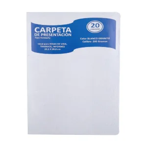 Carpeta Blanca Tipo Kimberly 200 g x 20