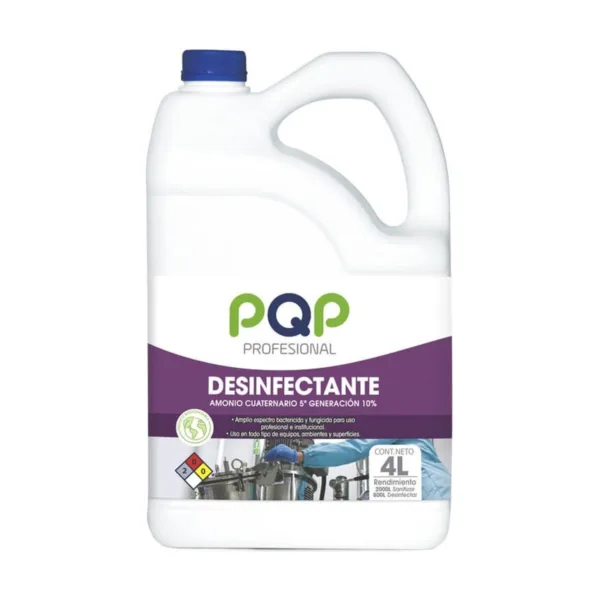 Desinfectante Amonio Cuaternario 5.ª Generación 10 % PQP 4 L