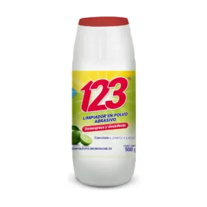 Limpiador en Polvo Abrasivo 123 Limón 500 g