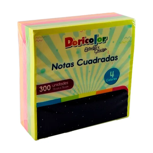 Notas Adhesivas Cuadradas Doricolor x 300 Hojas